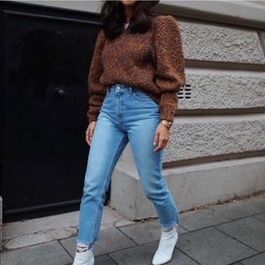 Zara sweater puff sleeves